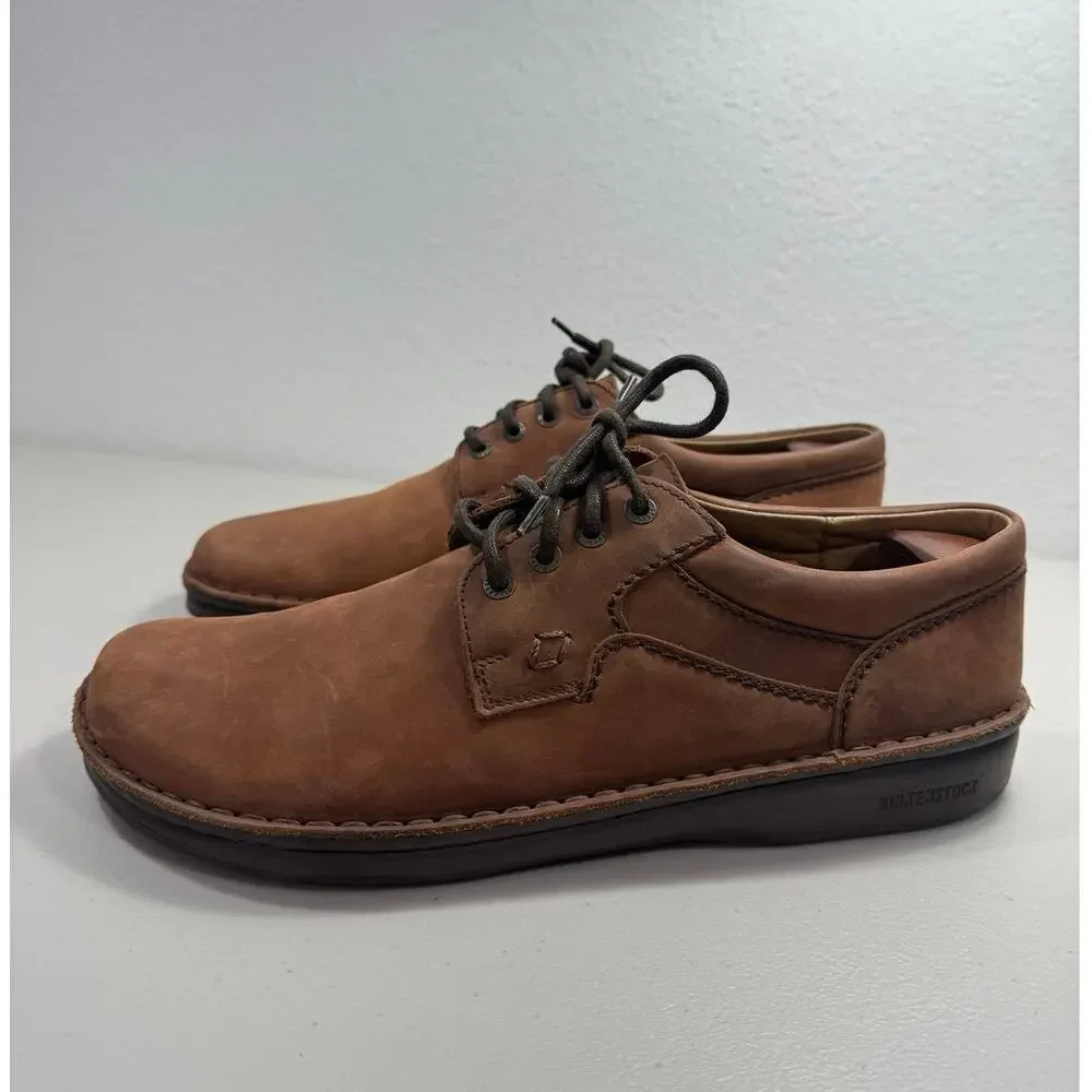 Birkenstock Brown Leather Lace Up Oxford Loafers Men’s EU 45 US 11 Made Germany